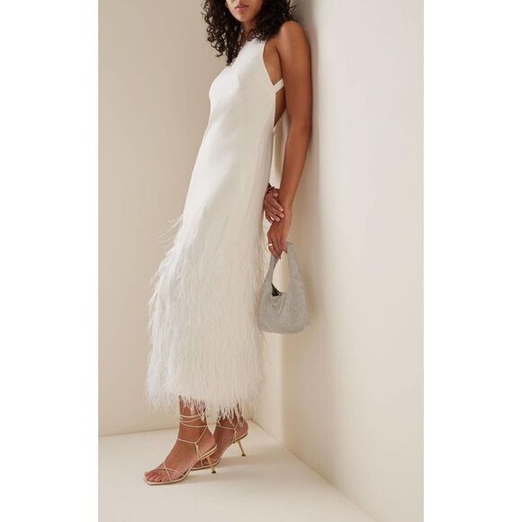 Cult Gaia AJA feather Gown US4 - Picture 6 of 12